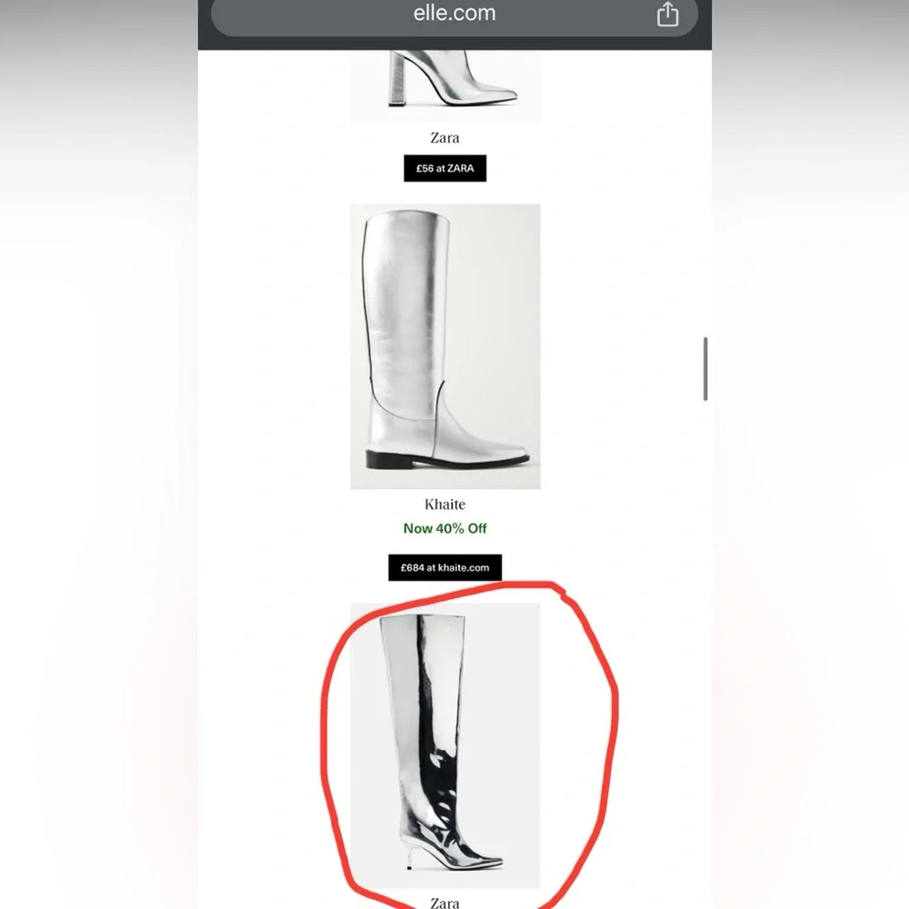 Zara metallic over
